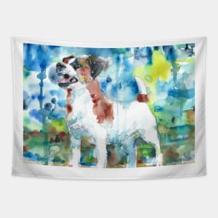 JACK RUSSELL TERRIER - watercolor portrait .2 Tapestry