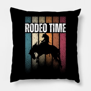 Rodeo Time Western Cowboy Pillow