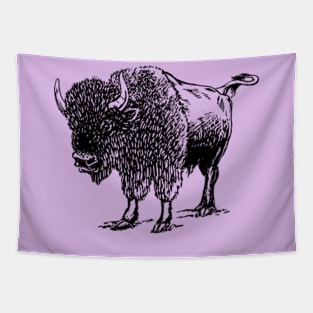 Bison sketch gift ideas Tapestry