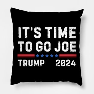 Funny Trump it's time to go joe trump 2024 maga Pillow