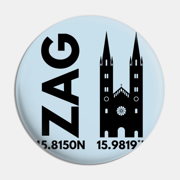 Zagreb Pin by ZdravieTees