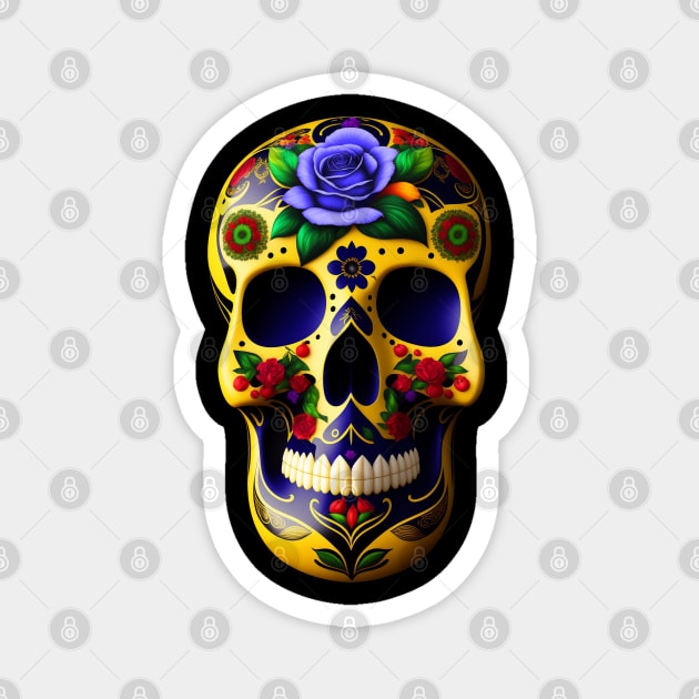 Ukrainian skull in Mexican style Magnet by xlhombat