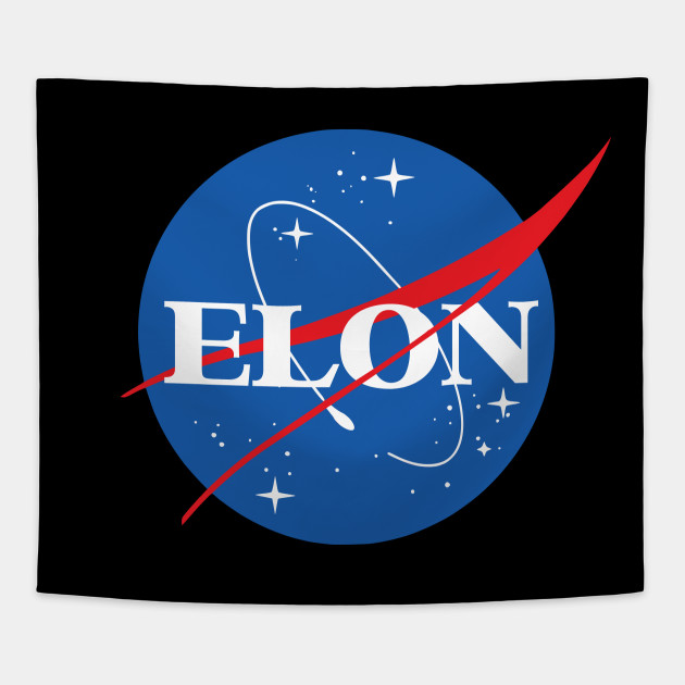 Elon Musk Space Logo Nasa Tapestry Teepublic