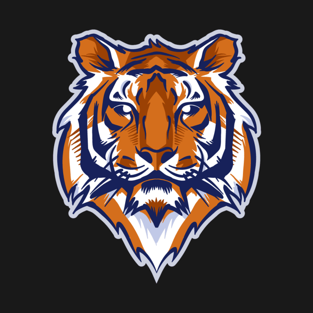 Tiger Head Man Design Art by Candy Store