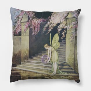 Crystal Gazer Fairy, Ida Rentoul Outhwaite Pillow