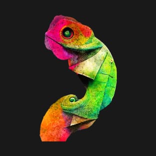 Chameleon watercolor painting #chameleon T-Shirt