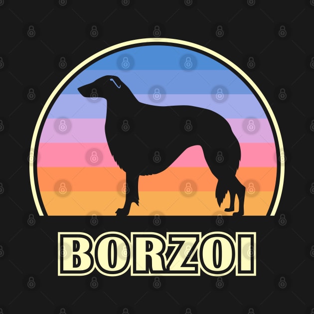 Borzoi Vintage Sunset Dog by millersye