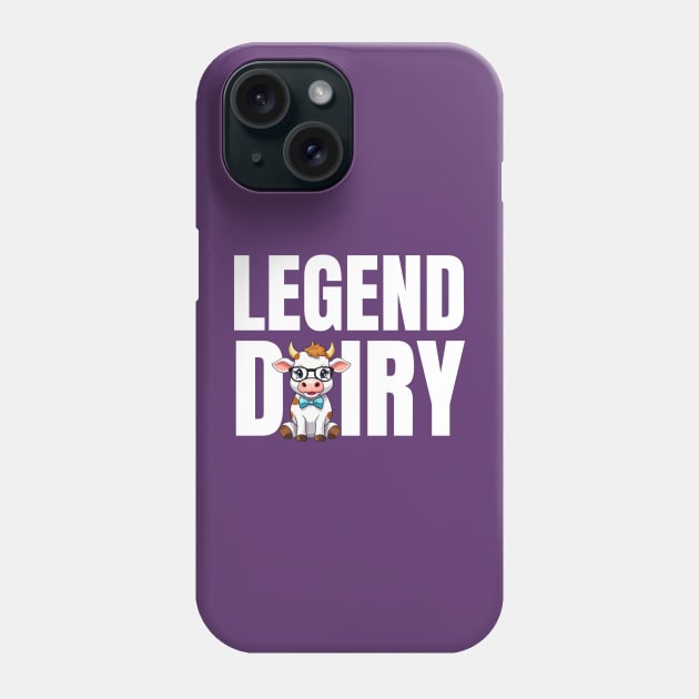 Legendary Cow Pun Phone Case by Mey Designs