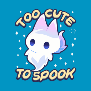 Too Cute To Spook Little Halloween Fox Ghost T-Shirt