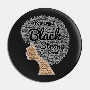 Natural Hair Afro Art for African Americans Pin