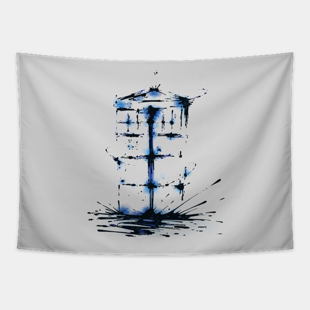 Splaaash Series - Blue Box Ink Tapestry by Dagui