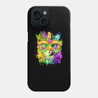 Cat Mardi Gras For Women Girls Cat Lover New Orleans Phone Case