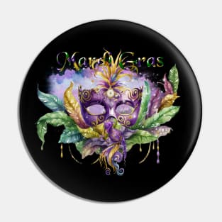 Venetian  Purple Masquerade Pin