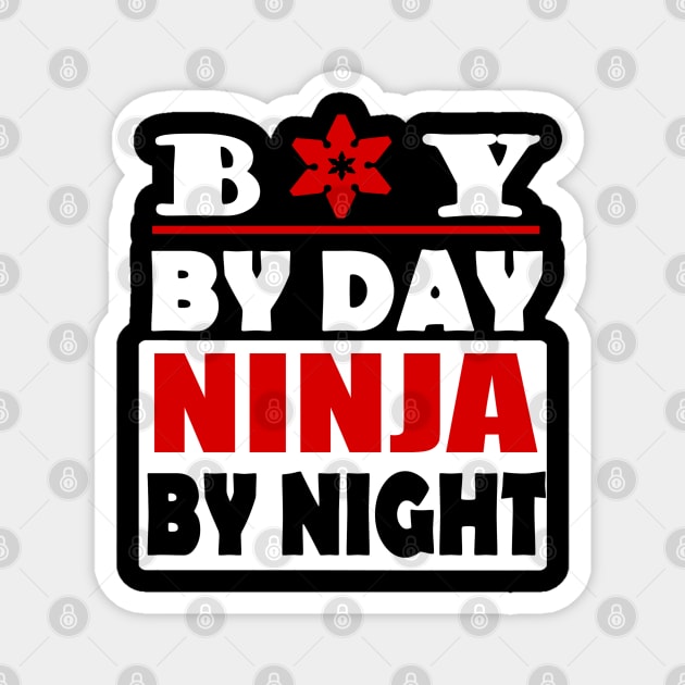 Ninja boy birthday gift sports children Magnet by FindYourFavouriteDesign