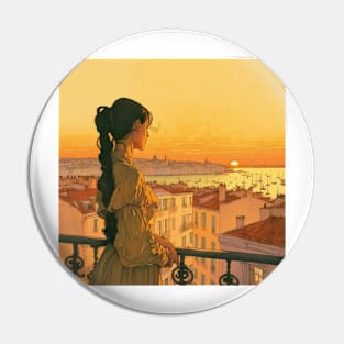 Lisbon sunset 2 Pin