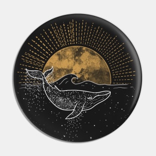 Whale in sea of stars with Sun Pin