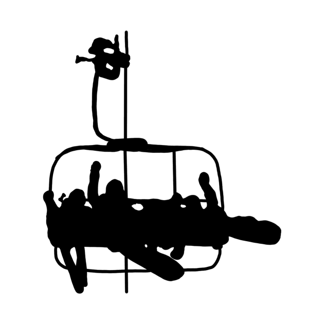Ski lift silhouette by gremoline