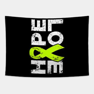 Lymphoma Hope Love Lime Green Ribbon Tapestry