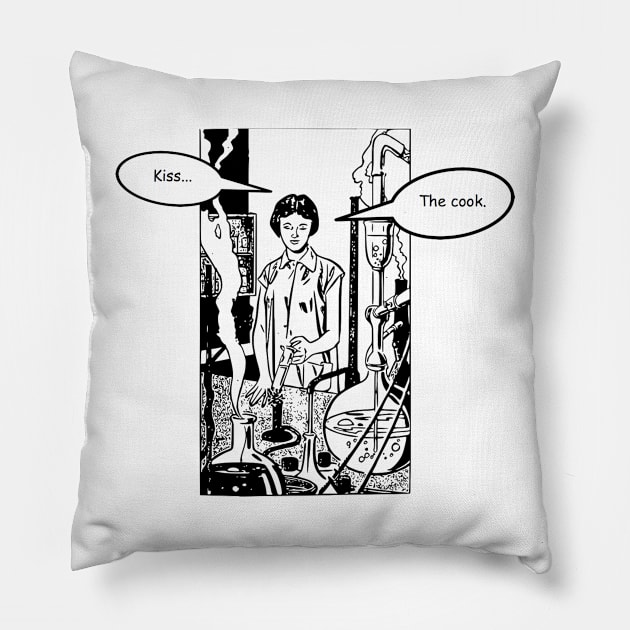 Kiss the Cook Pillow by Humoratologist