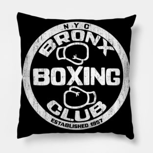 Bronx Boxing Club Squared Circle Distressed Pillow