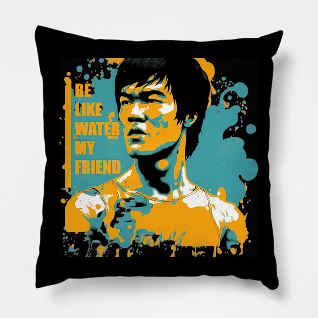 Bruce Dragon Legend Movie Bruce Jeet Kune Do Pillow by Garmentcrooks