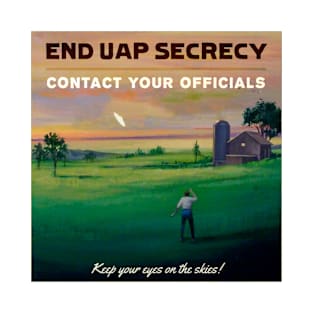 End UAP Secrecy - Contact Your Officials - Retro 'Farm' Variant T-Shirt