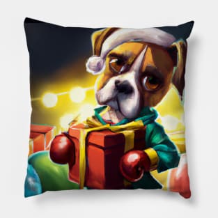 Cute Boxer Drawing Pillow