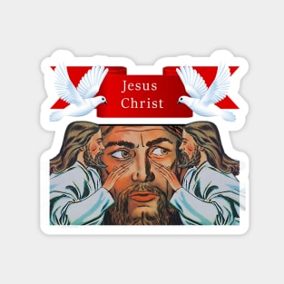 Jesus Christ and the dove of the holy spirit Magnet