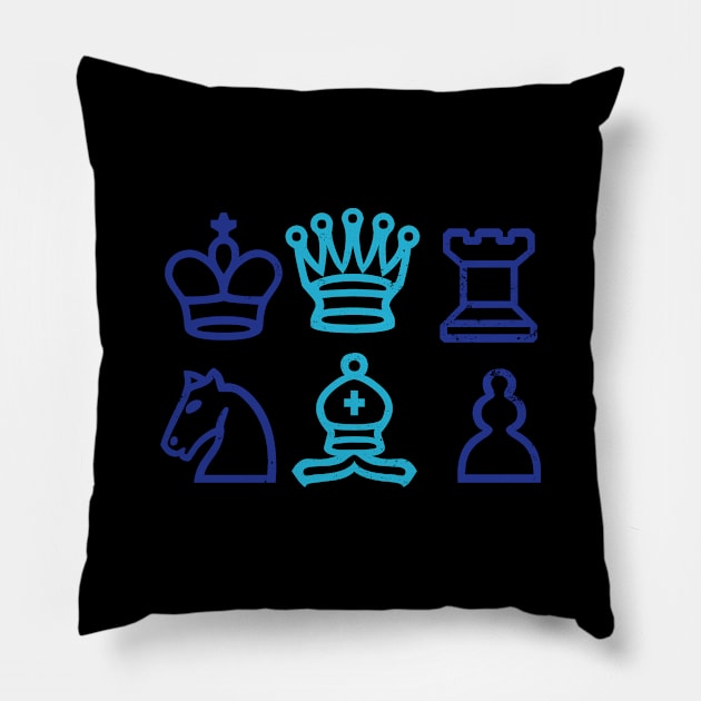 Chess Board Shirt | Vintage Retro Gift Pillow by Gawkclothing