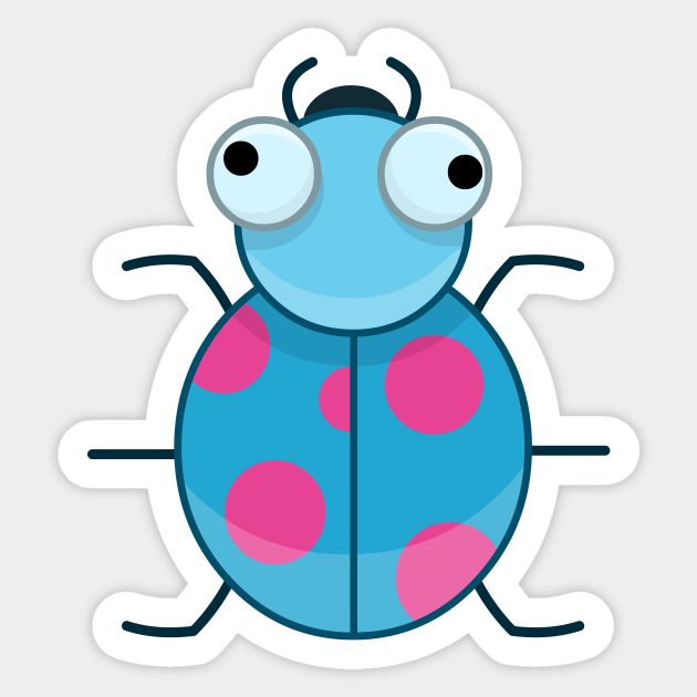 Funny Colorful Cute Little Bug - Cute Bug - Sticker | TeePublic Funny Colorful Cute Little Bug - Cute Bug - Sticker | TeePublic