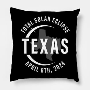 Texas Total Solar Eclipse April 8 2024 Path of Totality 2024 North America Pillow