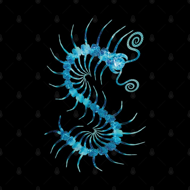 Electric Blue Centipede by IgorAndMore