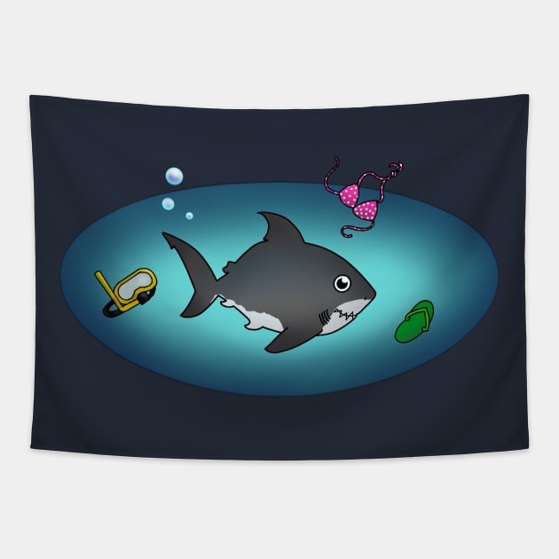 Baby Shark Tapestry by Redheadkls