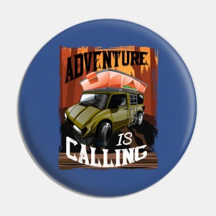 Adventure Calls - Roof Tent Campers Pin