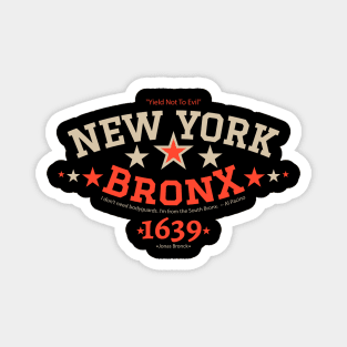 New York Bronx - New York Bronx Schriftzug - Bronx Logo Magnet