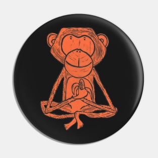 Monkey, Cheeky Monkey, orange Pin