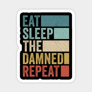 Funny Eat Sleep Damned Name Repeat Retro Vintage Magnet