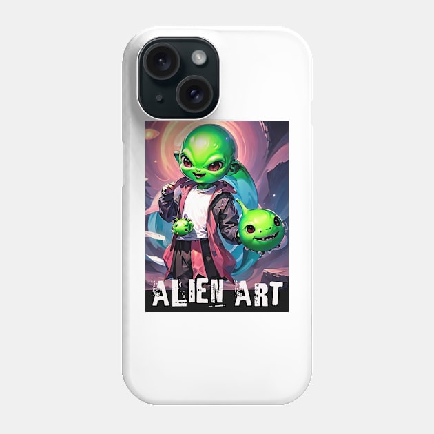 alien art Phone Case by beardie