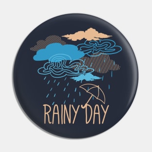 Blue Rainy Day Pin