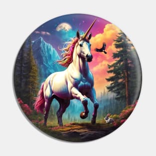 Majestic Rainbow Unicorn Pin