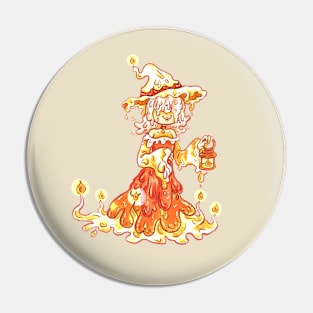 Candle Witch Pin