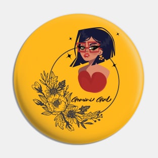 Gemini Girl Pin