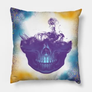 Smoking Skull Pillow