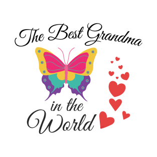 THE BEST GRANDMA IN THE WORLD Mother's Day Gift Design T-Shirt