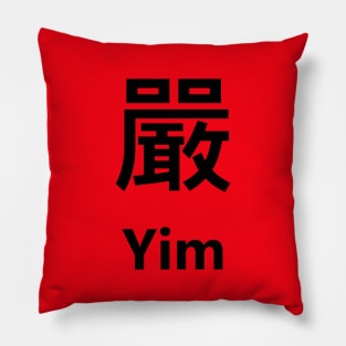 Chinese Surname Yim 嚴 Pillow