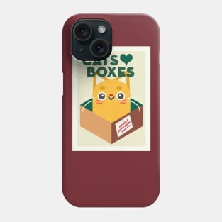 Cats love boxes Phone Case