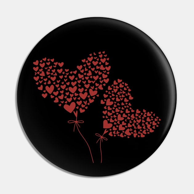 Heart Shaped Balloons Pin by Glenn Landas Digital Art