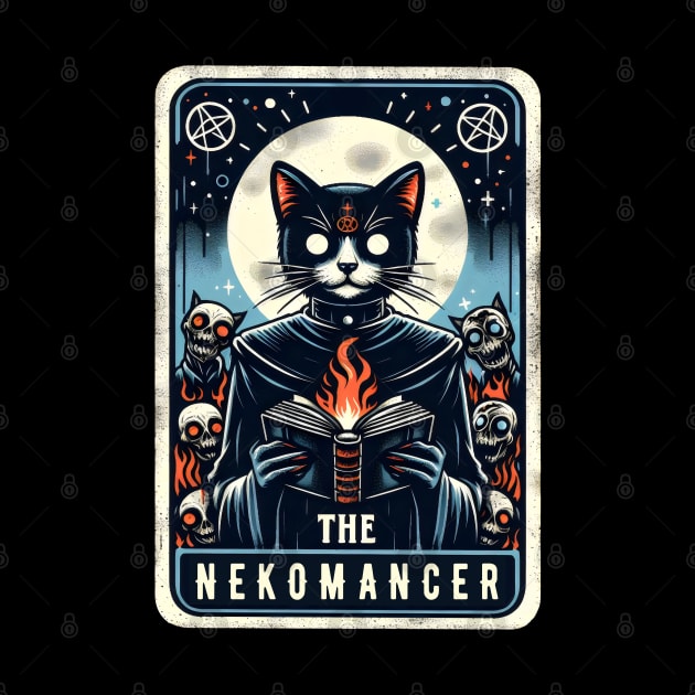 The Nekomancer Funny Necromancer Cat Fantasy Tarot Card Pun by Nature Exposure