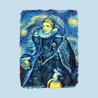 Queen Elizabeth Van Gogh Style T-Shirt