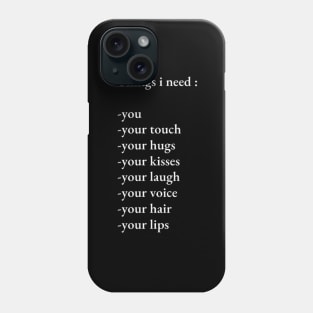 romantic sayings for lovers and beloved Phone Case